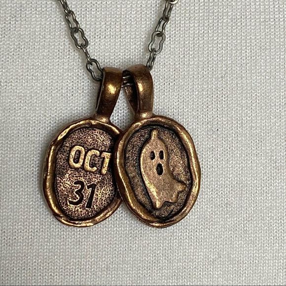Jewel Kade Jewelry - Jewel Kade Bronze 10/31 & Ghost Halloween Charms Necklace